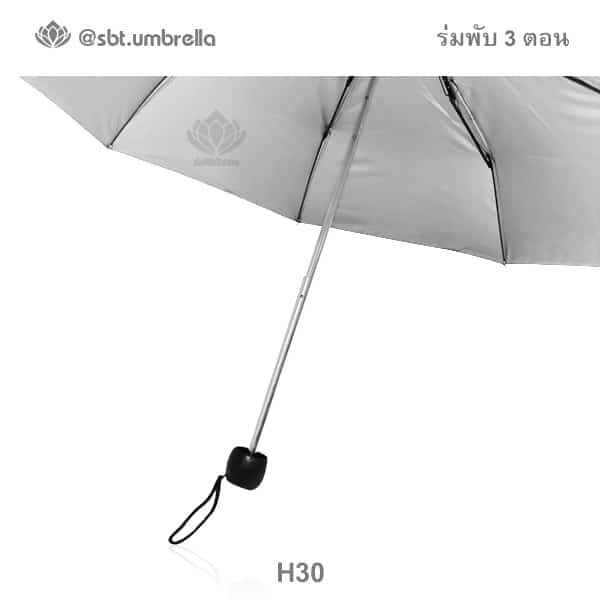 ร่มพับ 3 ตอน สีดำ