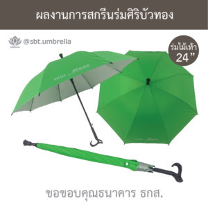 ร่มพรีเมียม 24 นิ้ว ด้ามไม้เท้า