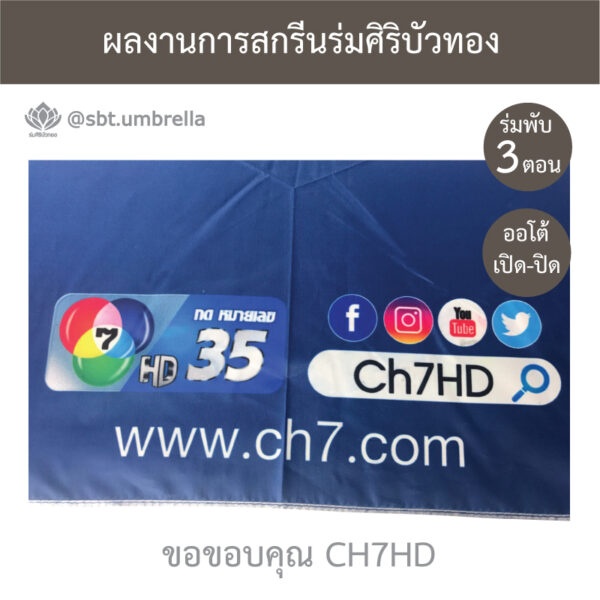 ร่มพรีเมียมพับ 3 ตอน