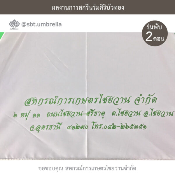 ร่มพรีเมียมพับ 2 ตอน