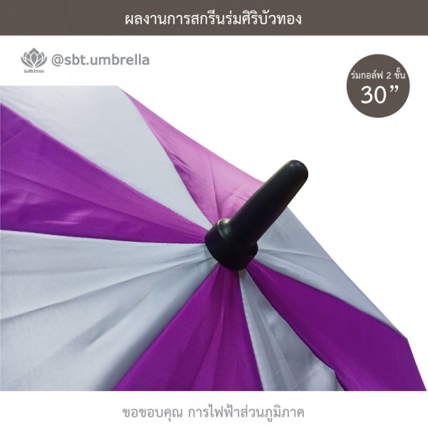 ร่มพรีเมียม ร่มกอล์ฟ 30 นิ้ว 2 ชั้น สีกรมท่า สกรีน การไฟฟ้าส่วนภูมิภาค