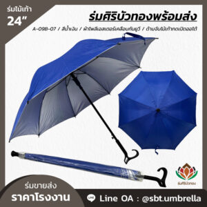ร่มไม้เท้า ขนาด 24 นิ้ว สีน้ำเงิน