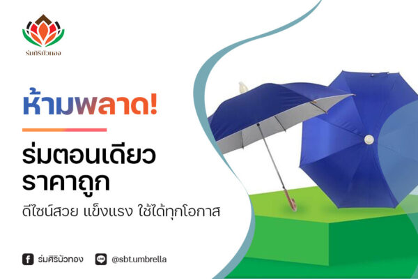 ห้ามพลาด! ร่มตอนเดียวราคาถูก ดีไซน์สวย แข็งแรง ใช้ได้ทุกโอกาส